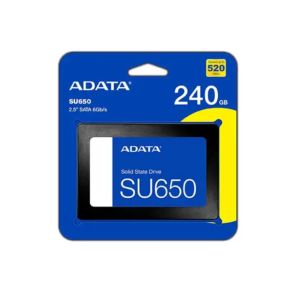 e077c28ba81cb22a1d3cfd383b6b1f80 | اس اس دی اینترنال ای دیتا مدل Adata SU650 SSD ظرفیت 240 گیگابایت