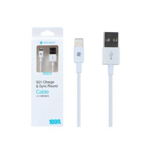 کابل آیفون تبدیل 1 متر USB به lightning راک اسپیس S01
