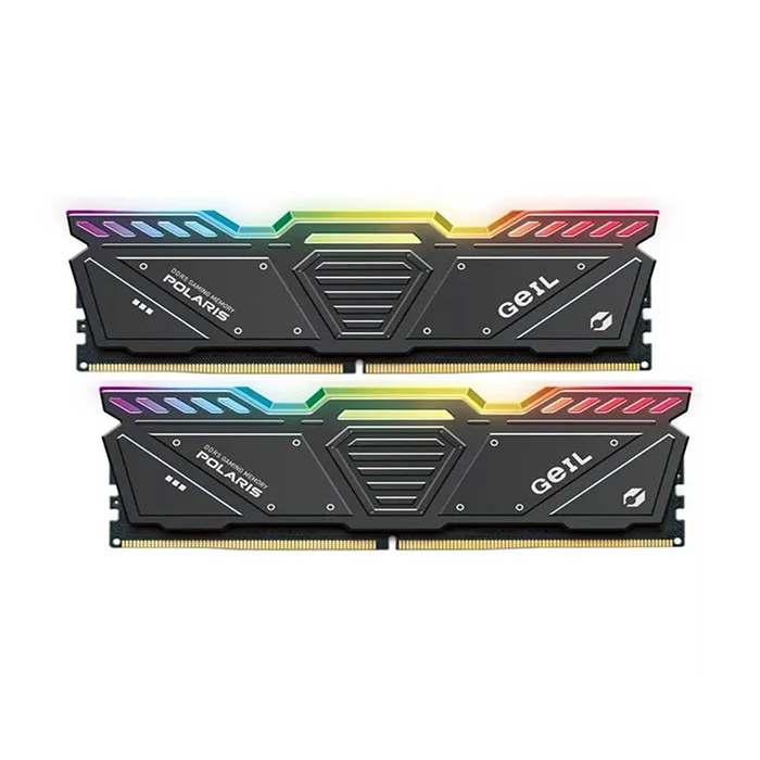 رم دسکتاپ گیل مدل GEIL POLARIS RGB 32GB (2x16GB) DDR5 5200MHz CL34