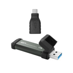 اس اس دی اکسترنال سیلیکون پاور مدل MS70 ظرفیت یک ترابایت به همراه تبدیل USBبه TYPE C