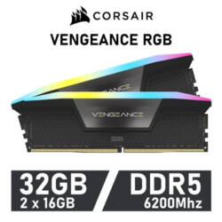 رم دسکتاپ DDR5 دو کاناله 6000 مگاهرتز CL36 کورسیر مدل VENGEANCE RGB ظرفیت 32 گیگابایت