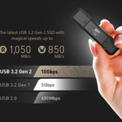 حافظه SSD اکسترنال سیلیکون پاور مدل DS72 ظرفیت یک ترابایت رابط USB Type-C 3.2