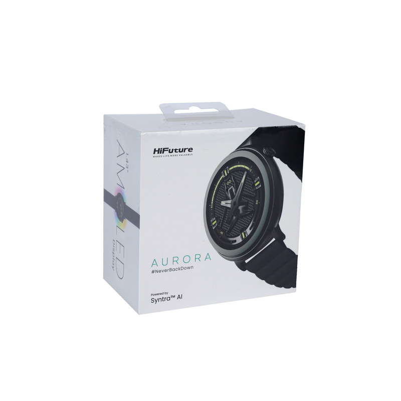 ساعت هوشمند 35.6 میلی متر هایفیوچر مدل aurora با بند سیلیکونی